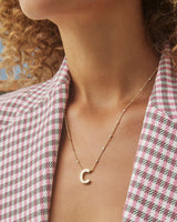Letter C Gold Pendant Necklace
