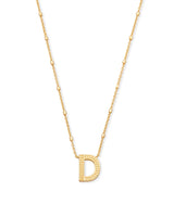 Letter D Gold Pendant Necklace