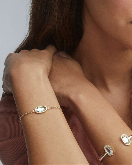 Elaina Gold Bracelet-Dichroic Glass