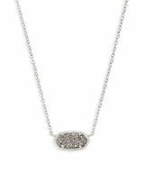 Elisa Gold Necklace-Platinum Drusy