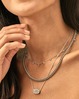 Elisa Gold Necklace-Platinum Drusy