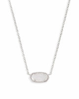 Elisa Rhodium Necklace-Iridescent Drusy