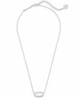 Elisa Rhodium Necklace-Ivory Mother-of-Pearl