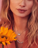 Elisa Rhodium Necklace-Ivory Mother-of-Pearl