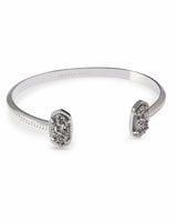 Elton Rhodium Cuff Bracelet-Platinum Drusy