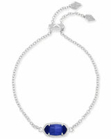 Elaina Rhodium Bracelet-Cobalt Cat's Eye