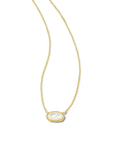 Grayson Gold Short Pendant Necklace-Ivory Mother-of-Pearl