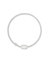 Grayson Rhodium Stretch Bracelet-Ivory Mother-of-Pearl