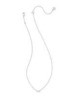 Juliette Rhodium Pendant Necklace-White Crystal