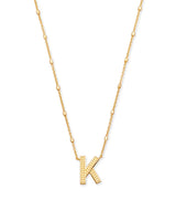 Letter K Gold Pendant Necklace