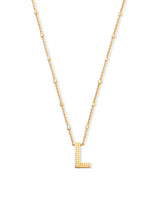 Letter L Gold Pendant Necklace
