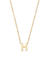Letter H Gold Pendant Necklace