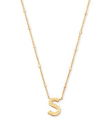 Letter S Gold Pendant Necklace