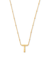 Letter T Gold Pendant Necklace