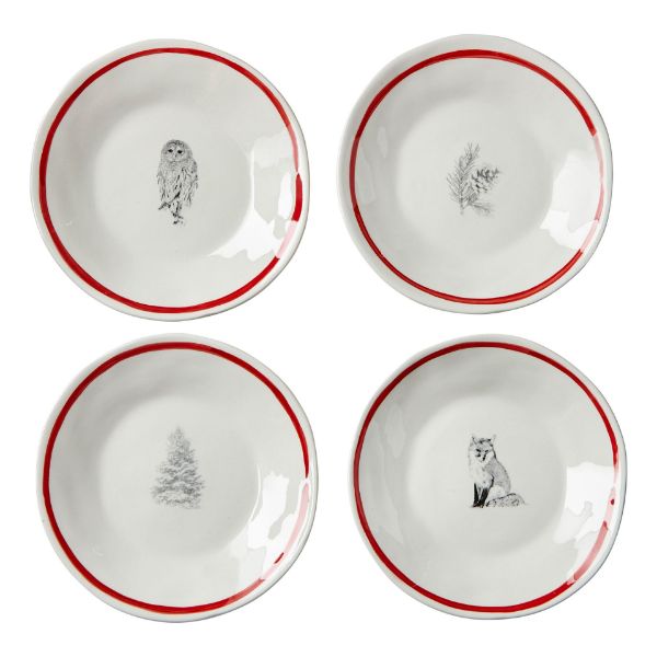 Winter Sketches Dessert Plates Set Of 4