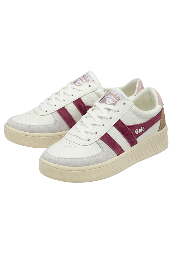 Gola Classics Women's Grandslam Trident Sneakers-White Cerise