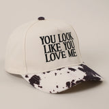 You Look Like You Love Me Animal Print Trucker Hat
