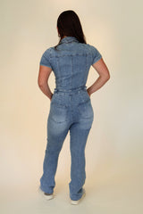 Stretch Fit Denim Jumpsuit