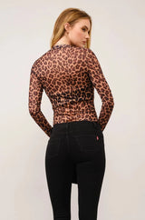 Leopard Mesh Top