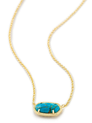 Elisa Gold Short Pendant Necklace