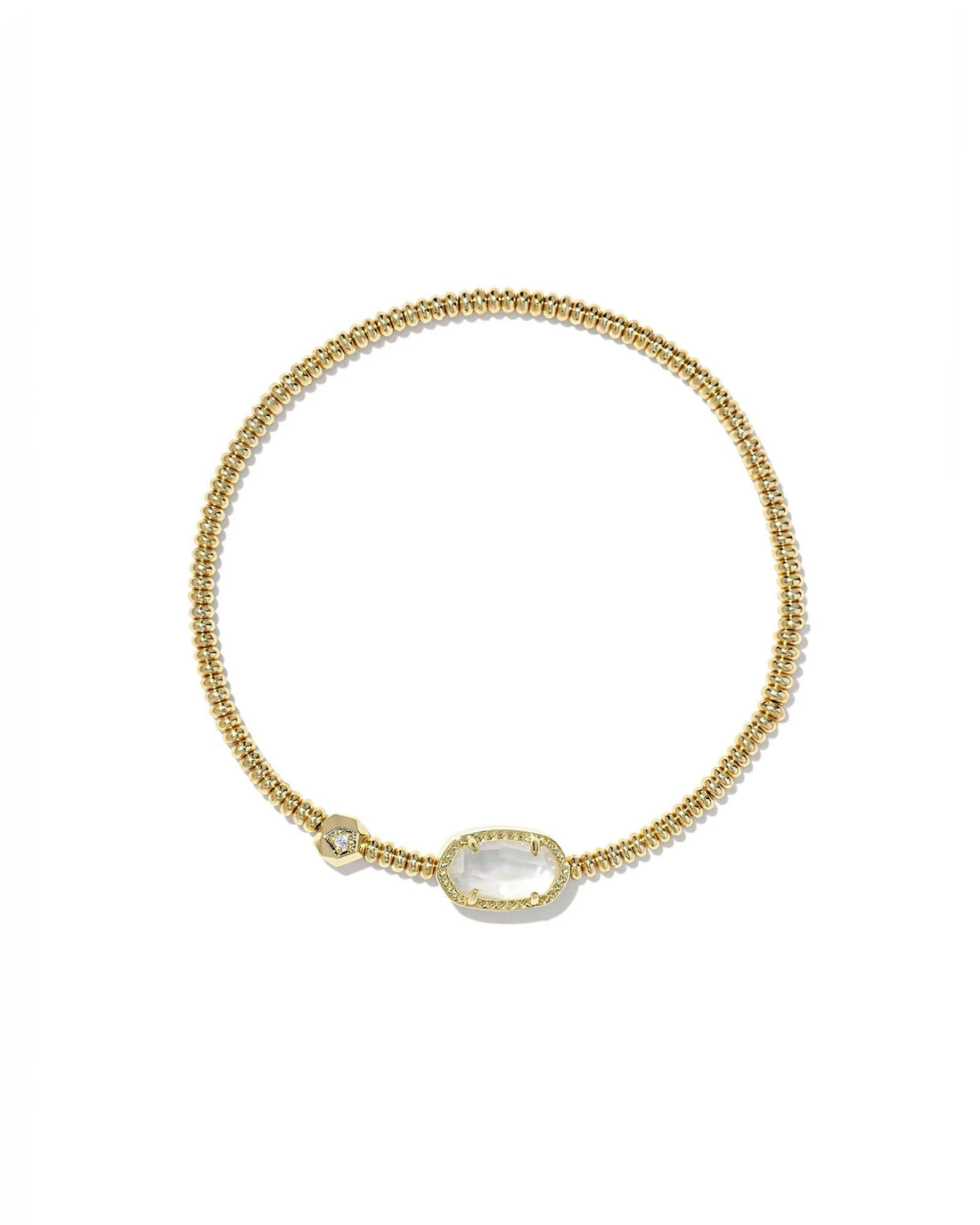 Grayson Stretch Bracelet - Gold Ivory Mother of Pearl