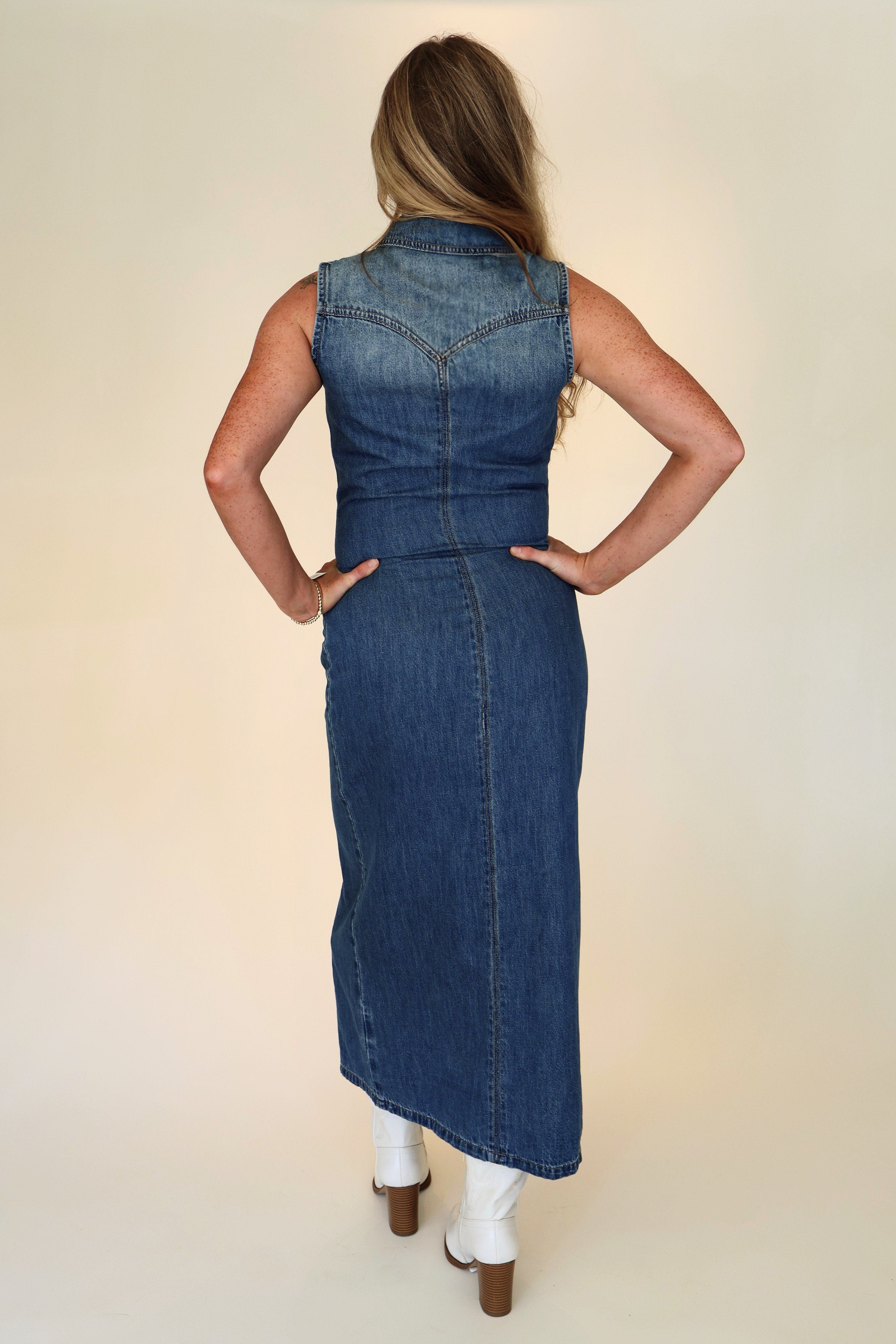 Julia Cardigan Denim Dress