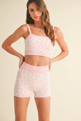 Flower Print Tank and Shorts Set