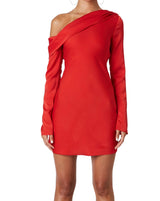 Terra Satin Off-the-Shoulder Mini Dress