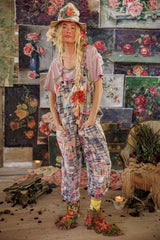 Magnolia Pearl Yarn-Dyed Patchwork Love Overalls 073
