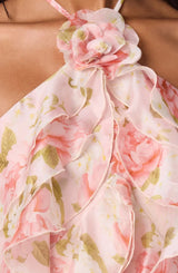 Ofra Ruffle Mini Dress - Blush Floral