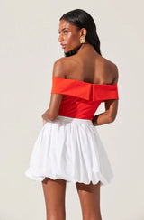 Telayna Top-Orange Red