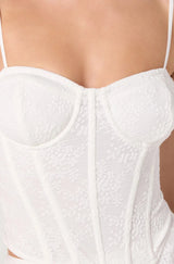 Madeleine Lace Bustier Crop Top