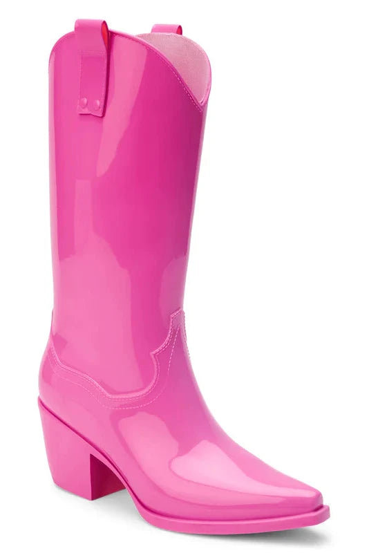 Annie Pink Rubber Western Boots