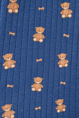 Crewneck Teddy Bear Print Pointelle Lounge Set