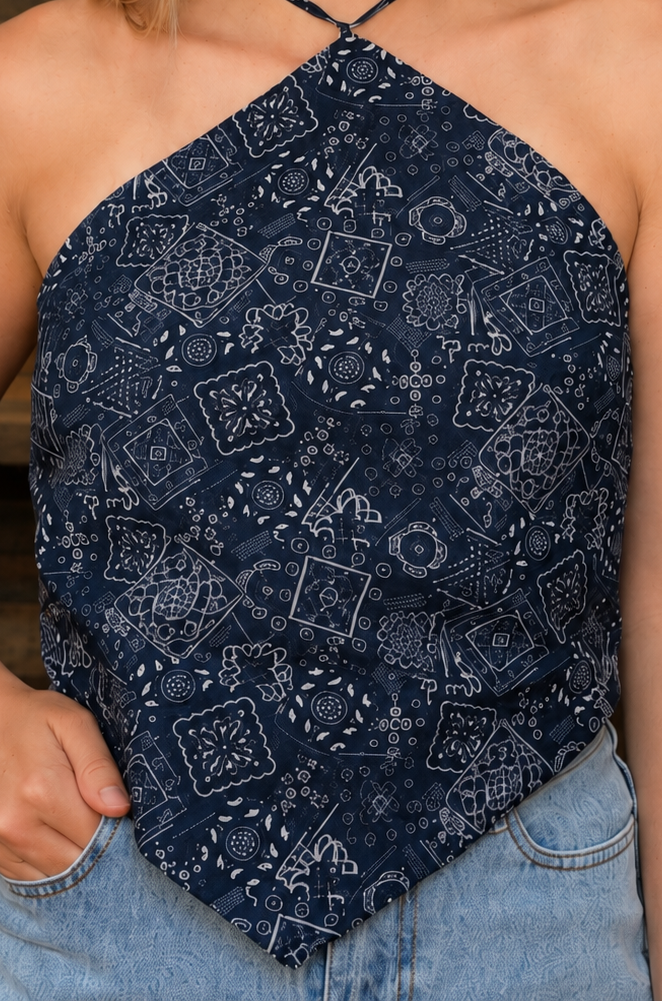Shaniya Bandana Halter Top by ASTR the Label
