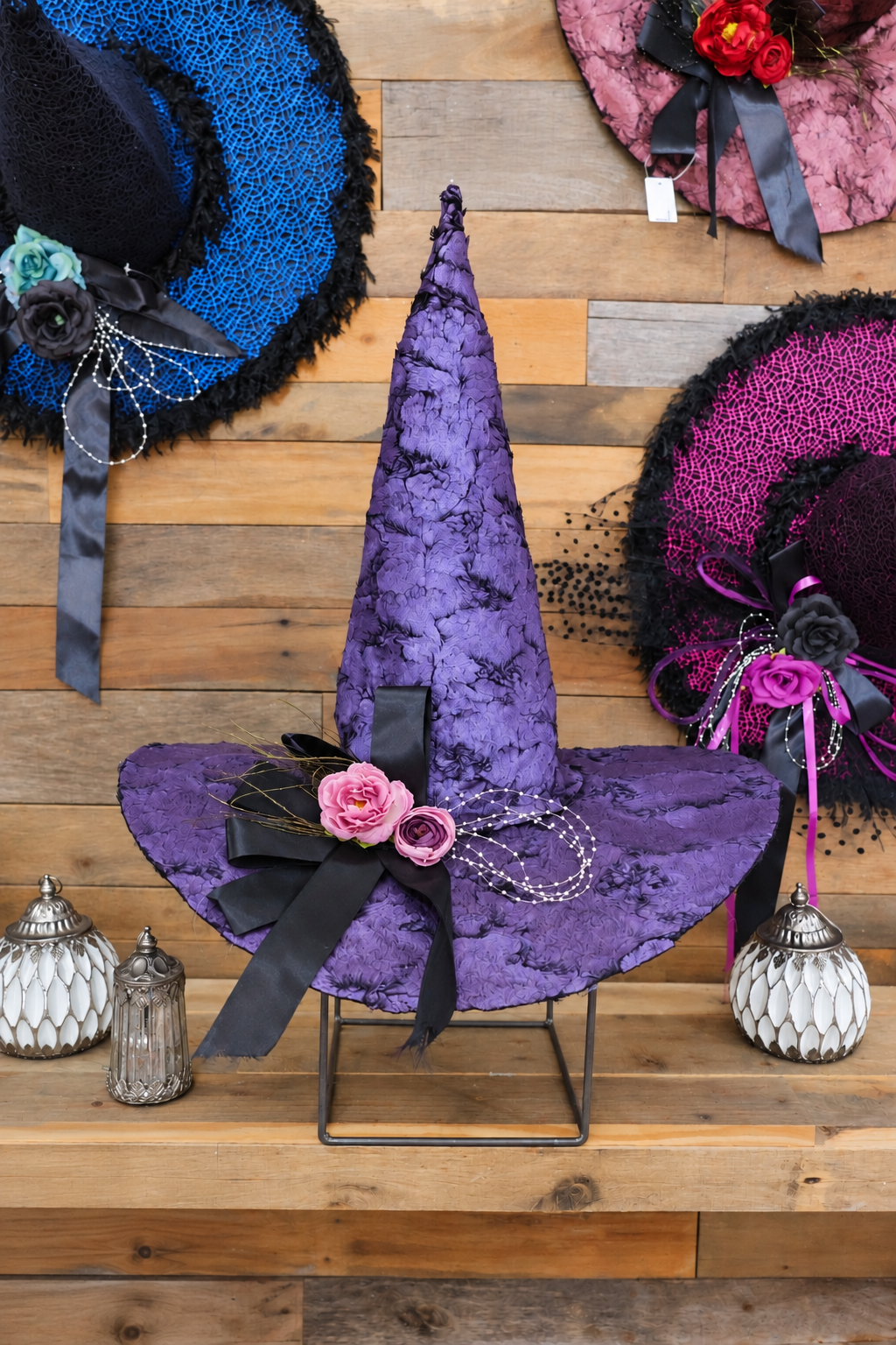 Featherette Rose Witch Hat