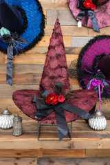 Featherette Rose Witch Hat