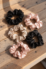Satin Sleep Scrunchies (Set of 5)