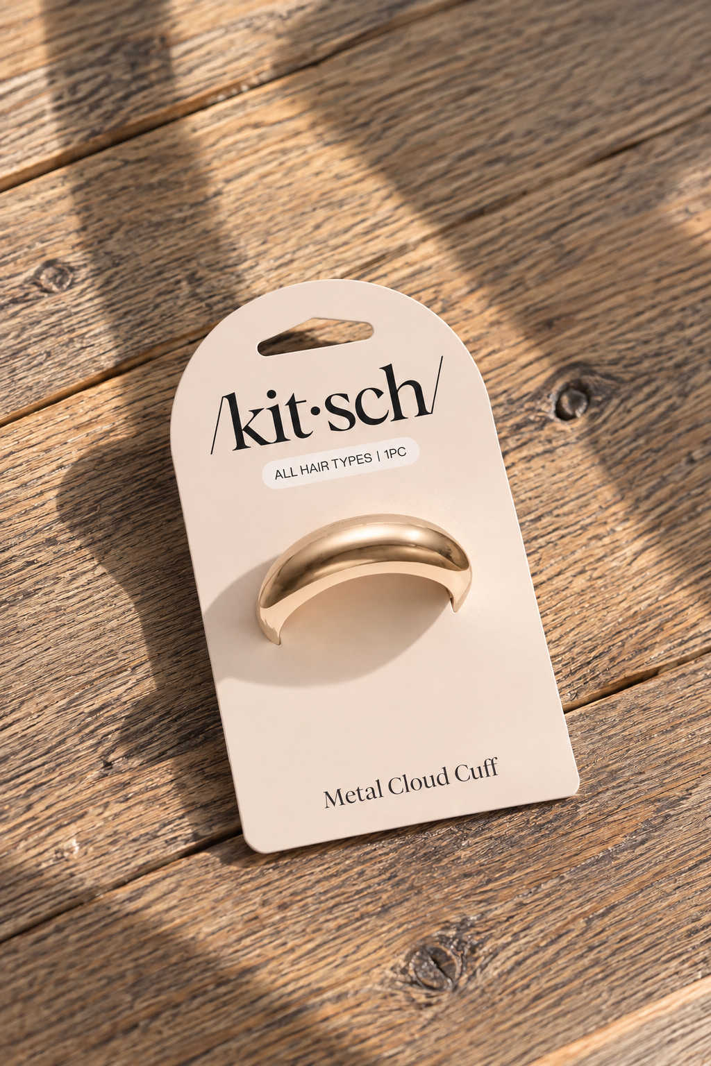 Gold Metal Cloud Cuff Hair Tie
