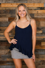 Jaelle Asymmetrical Spaghetti Strap Top