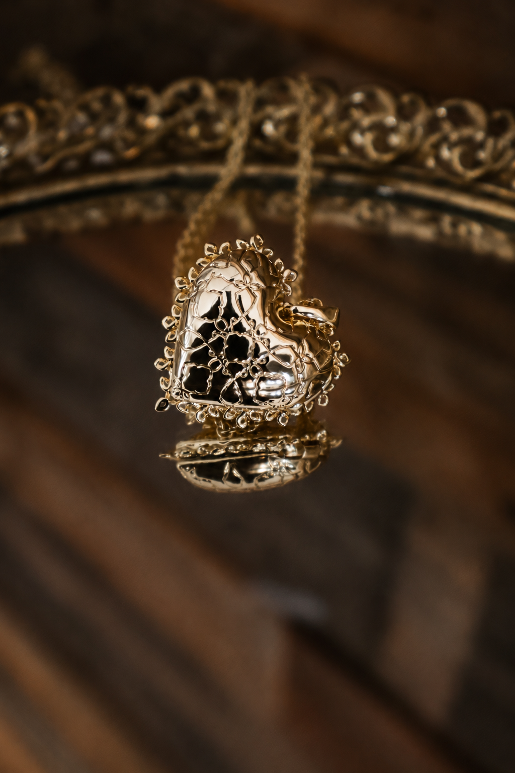 Mallory Rose Gold Locket Short Pendant Necklace