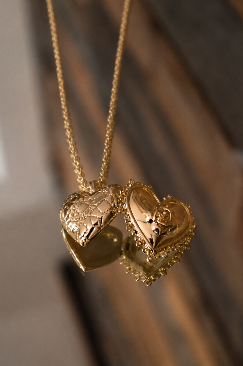Mallory Rose Gold Locket Short Pendant Necklace