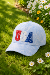 Floral USA Patch Camo Baseball Cap