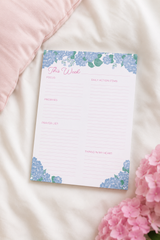 Hydrangea Planner Pad