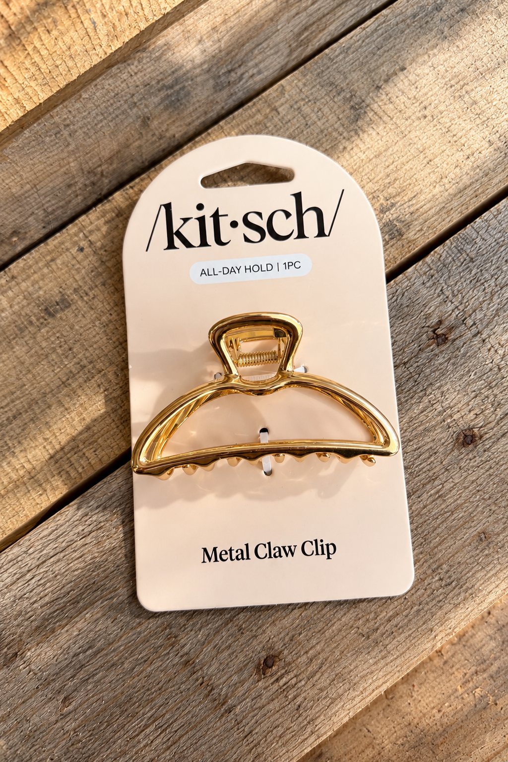 Open Shape Gold Metal Claw Clip