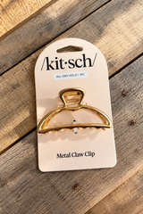 Open Shape Gold Metal Claw Clip