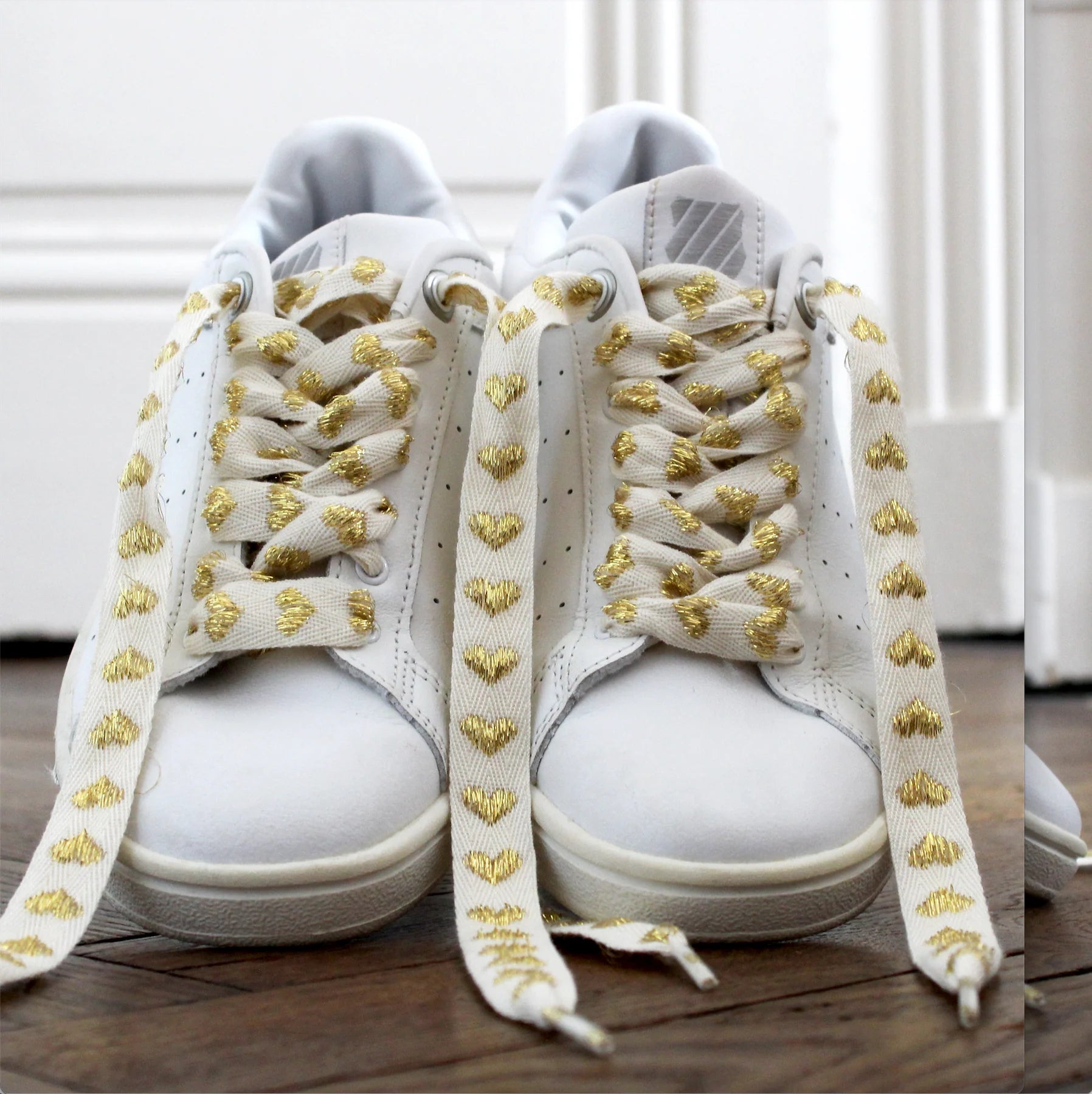 Golden Hearts Shoelaces