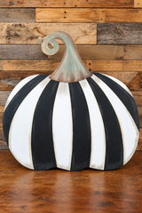 Striped Pumpkin Yard Decoration