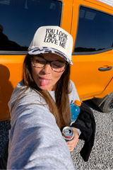 You Look Like You Love Me Animal Print Trucker Hat