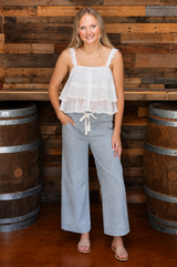 Delia Tiered Babydoll Top - White
